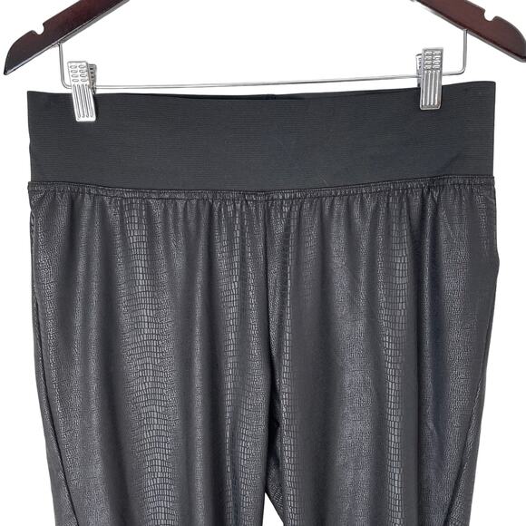 80s 90s Retro Vibe Faux Snakeskin Pants Leggings Size 12 - Picture 3 of 7